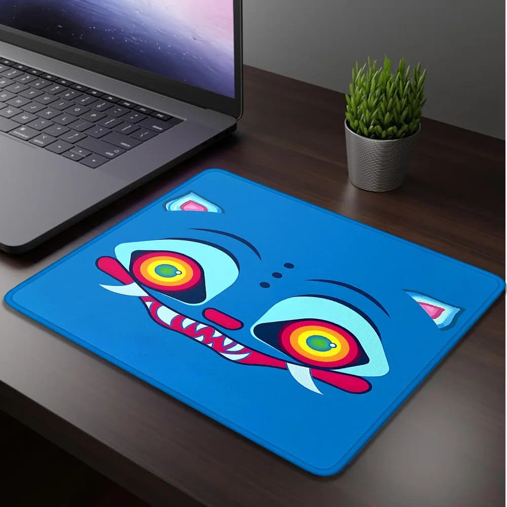 Tappetino per mouse piccolo con gatto strano, per PC Gamer, accessori gaming, tappetino per tastiera, tappetino da scrivania, tappetini per mouse, tappetini per mouse da tavolo