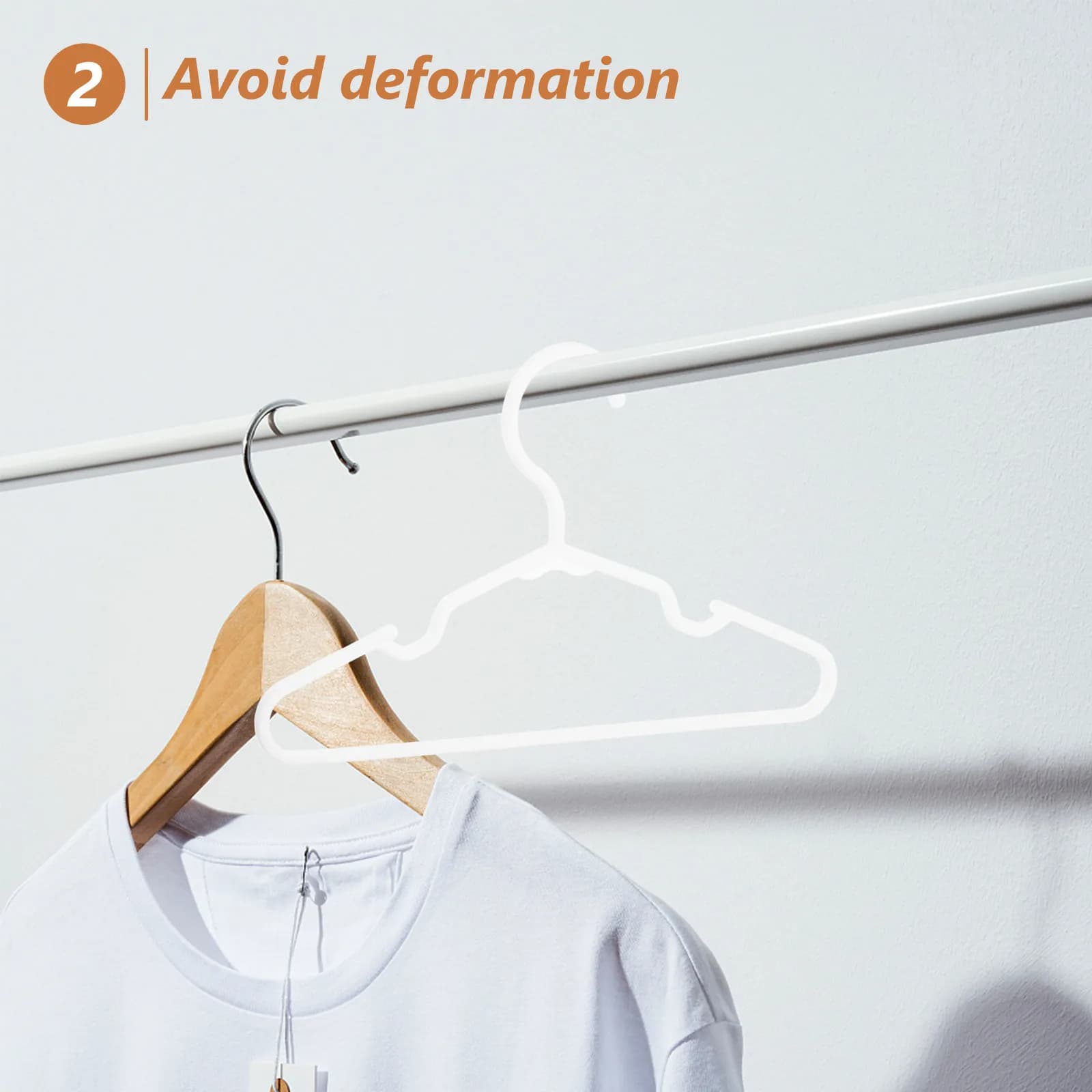 50Pcs White Plastic Childrens Hangers Non Slip for Clothes Short Space Saving Hangers Closet Wardrobe Laundry