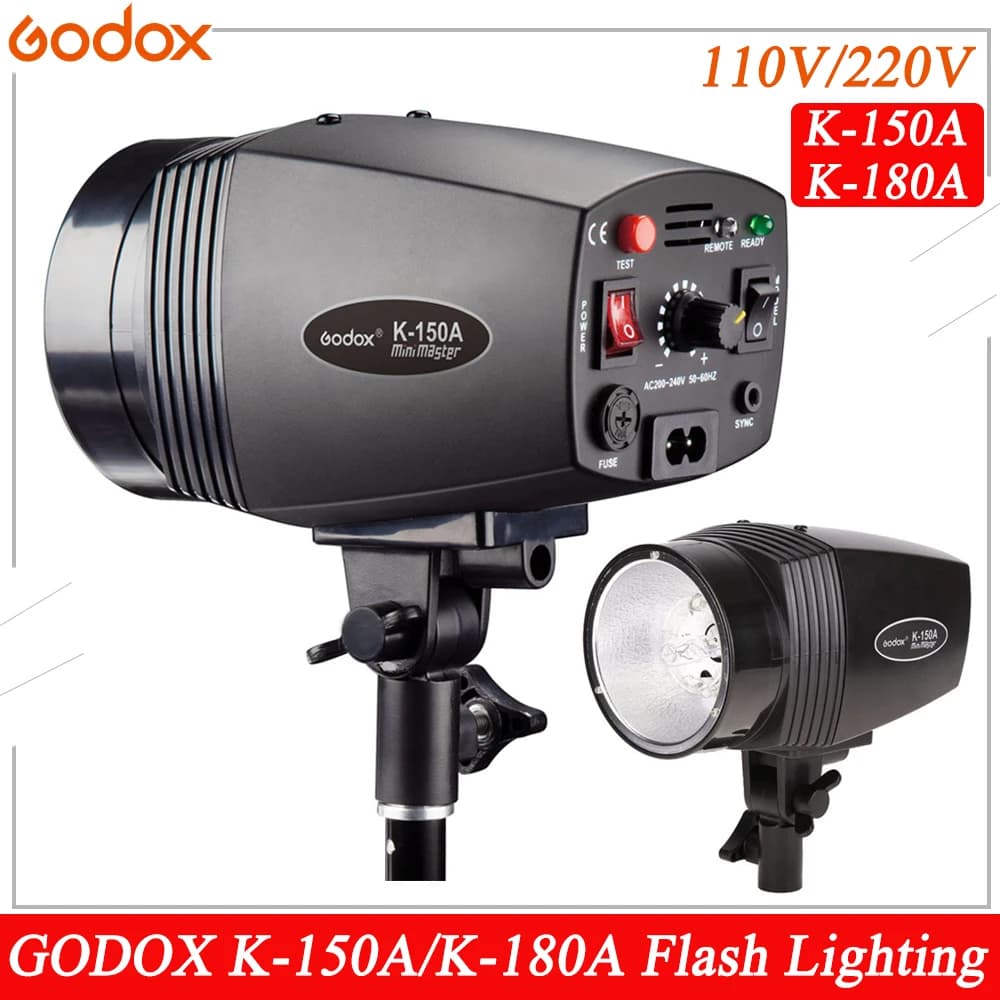 GODOX K-150A K150A K180A K-180A 180WS 150Ws Mini Master Studio portatile Flash Illuminazione Galleria fotografica Mini Flash 110 v/220 v