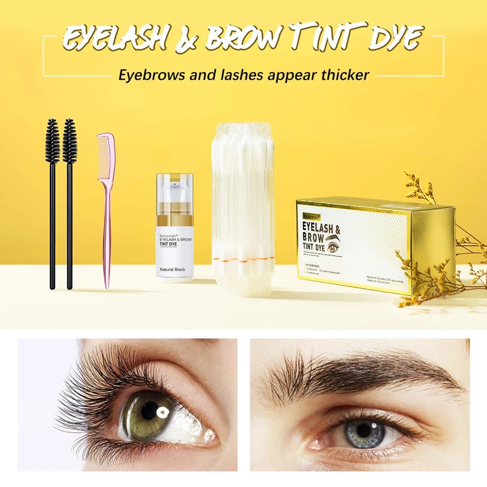 Lash Tint Professional Eyebrow Kit Fast Lash Dye Brow Dye Mascara Tattoo Cream Waterproof Long Lasting Black Brown
