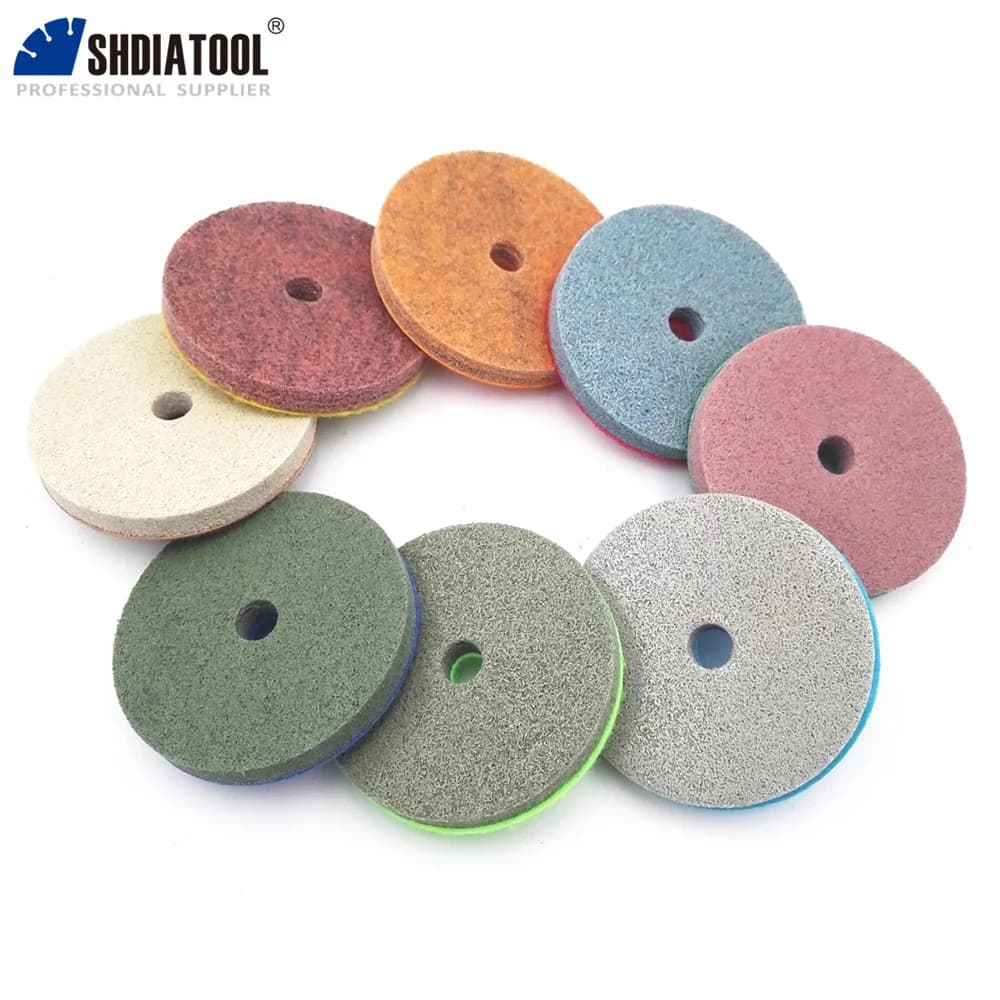 SHDIATOOL 10 pezzi 100MM tamponi per lucidatura diamantati in spugna per pavimenti in Terrazzo di marmo arenaria giada pietra artificiale dischi abrasivi bagnati