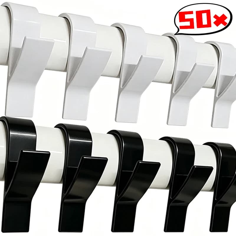 50/10 Pezzi Ganci Appendiabiti Antivento Antiscivolo, Clip per Stendibiancheria, per Bagno, Lavanderia, Radiatori, Organizzatori per Asciugamani