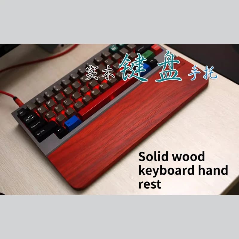 Tastiera meccanica africana Padauk Manico in legno massello Ergonomia Poggiapolsi Personalizzazione FILCO Hhkb/ikbc/Magic Duck Accessori