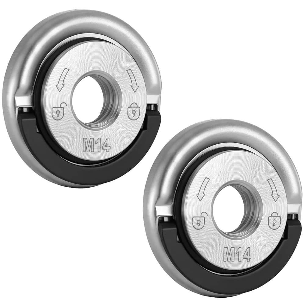 Dado flangiato per smerigliatrice angolare, filettatura M-14, 45mm, in acciaio legato, ricambio per bloccaggio rapido