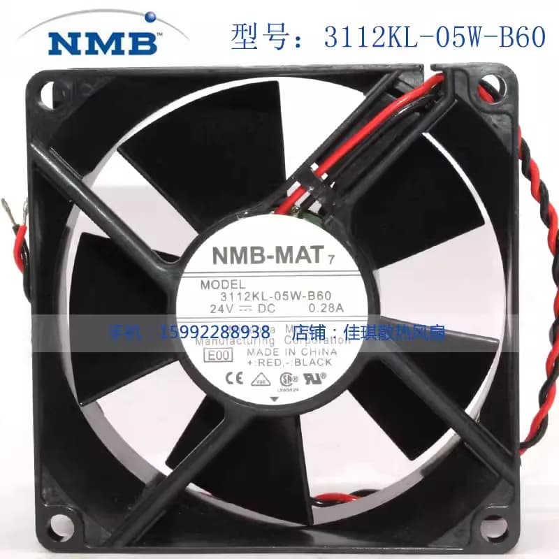 Ventola di Raffreddamento NMB 8032 24V 0.28A 3112KL-05W-B69 B60 8CM per Inverter e Fresatrice NMB