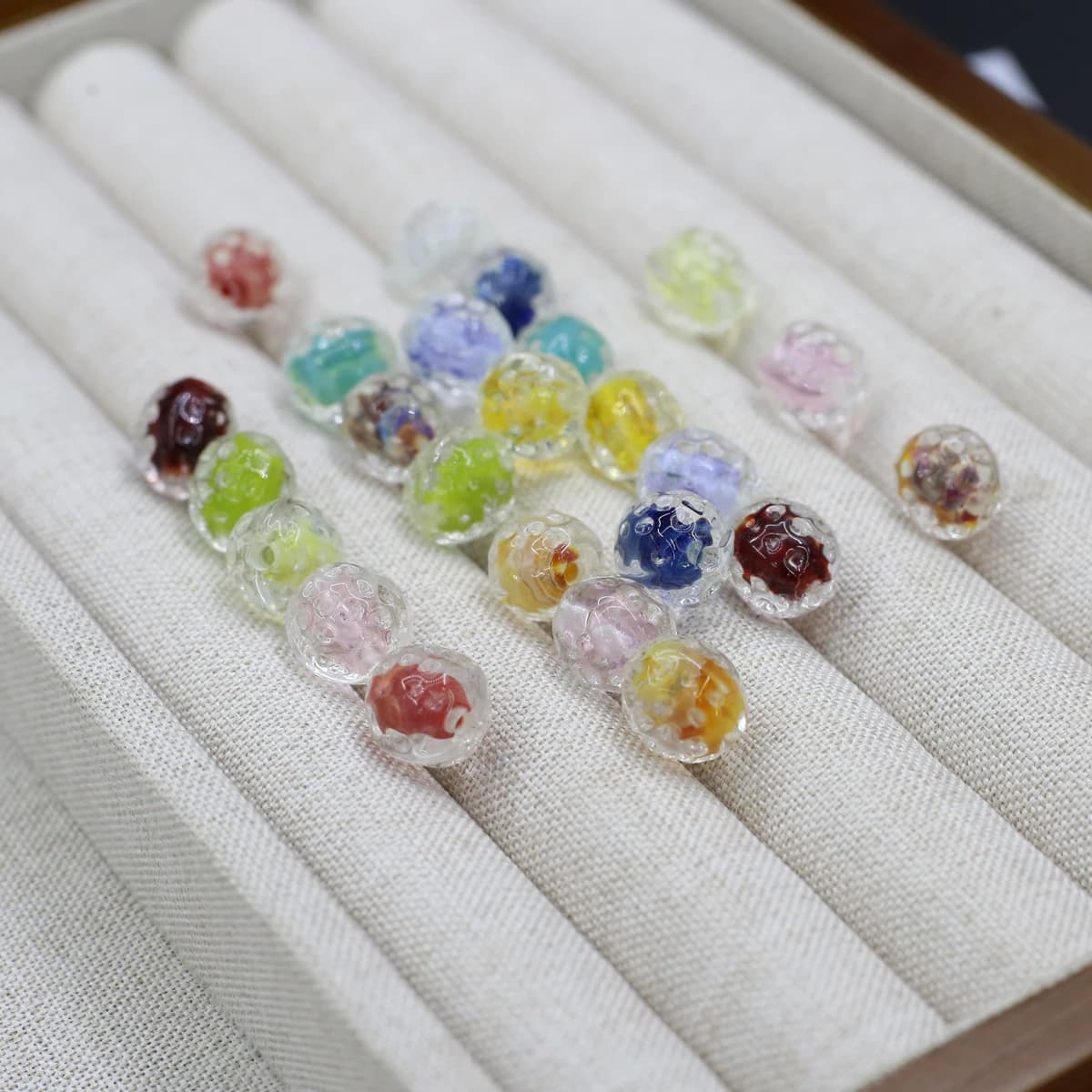 10 pezzi di perline sfuse in vetro carino accessori fai da te perline colorate per la creazione di gioielli artigianato forniture di murano creazione di braccialetti
