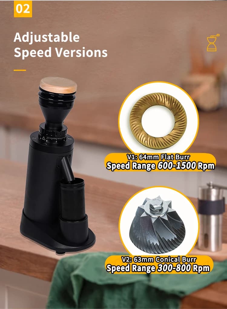 GZZT ITOP40 Plus-V1/V2 Adjustable speed grinder Coffee Grinder Espresso Coffee Powder Grinding Machine Coffee Milling Maker