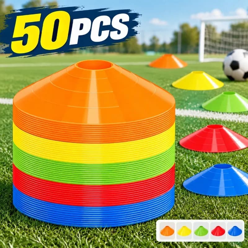 Round Opening Thick Football Marker Plate Wear-resistant Soccer Obstacle Disc Portable Training Cone for Field Layout and Player