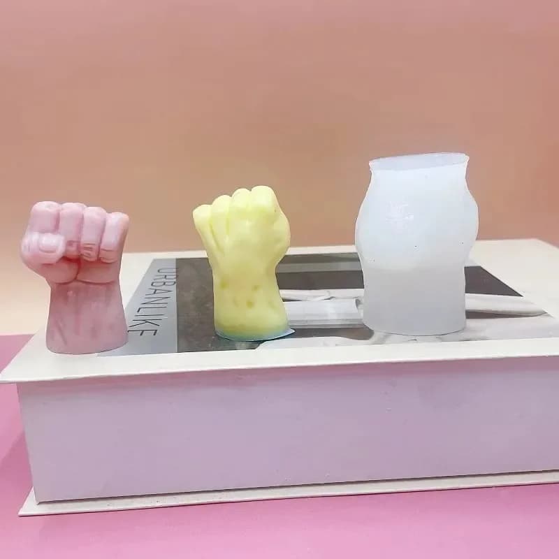 Stampo in Silicone Power Fist - Ultimi Modelli 2026 - per Candele Artigianali, Gesso, Resina Epossidica, Cioccolato, Decorazioni, Gesso, Ghiaccio, Fai da Te, Pasticceria