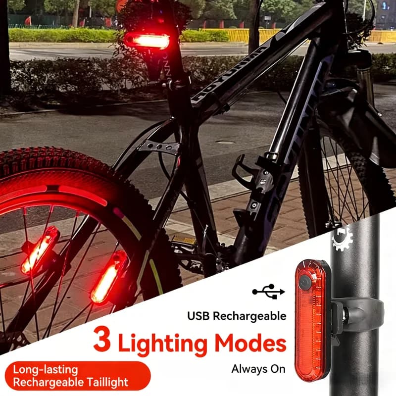 Rechargeable USB LED Light White and Red Bright Safety Lights for Helmet Accessories for Cycling