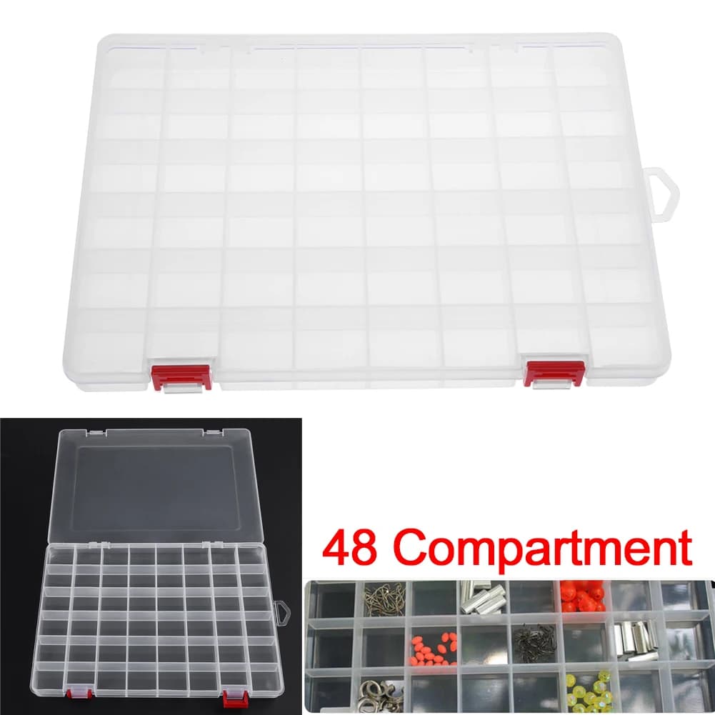 Storage Tool Bag Transparent Storage Box for Fishing Equipment 5 compartments multifunctional bait box
