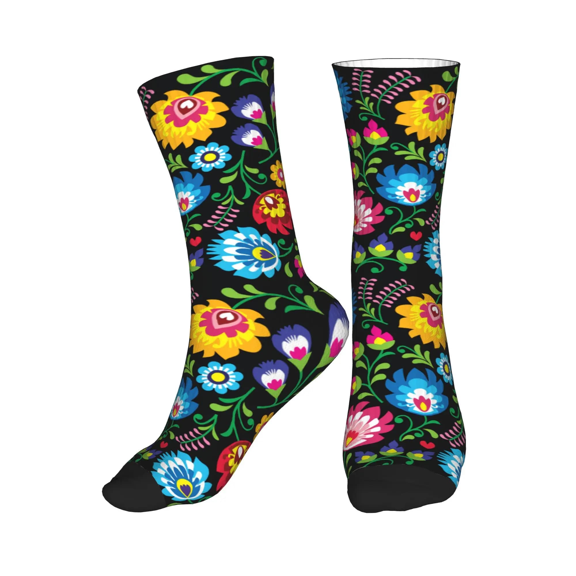 Divertenti calzini da uomo con fiori colorati, motivo floreale, calzini unisex caldi e comodi con stampa 3D