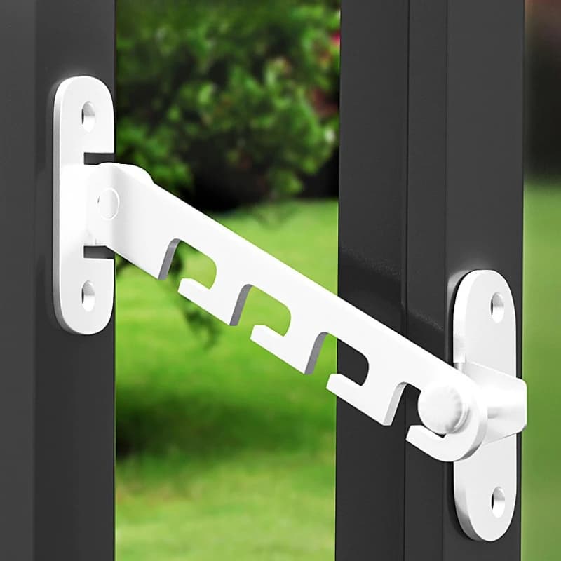 Limitatore per Finestre Moderno, Ferma-Vento Universale Regolabile, Supporto Antivento Creativo per Porte e Balconi