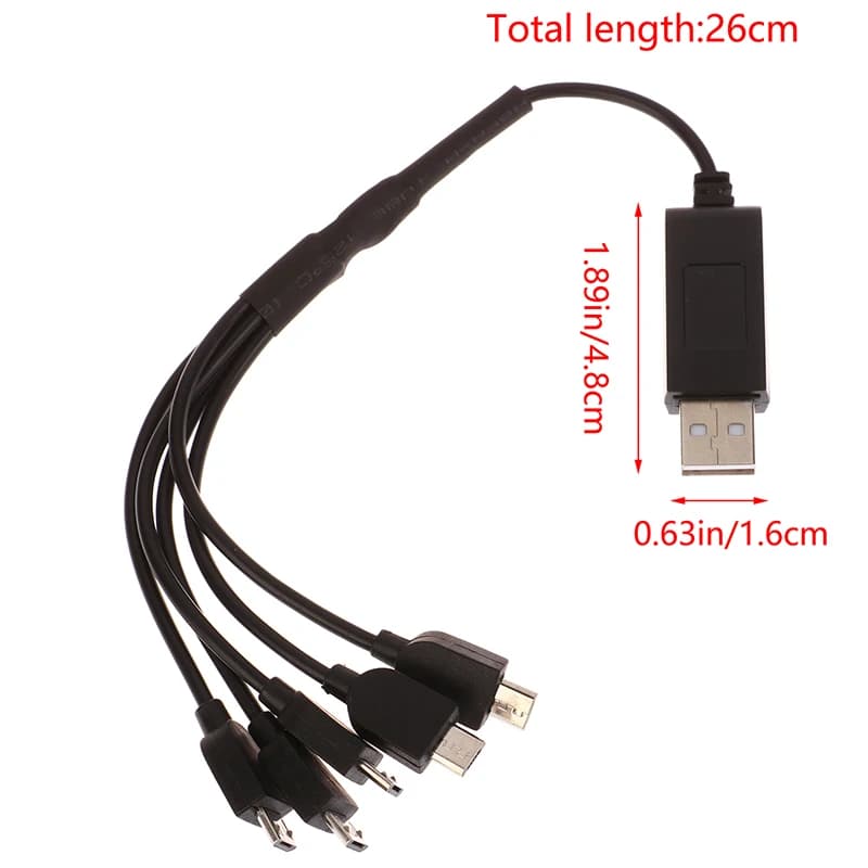 NEW 3.7V 500mAh 5 in 1 Charger For E58 XS809 Battery Multi-function Charging Cable Rc Drone Lithium Battery Charger Accessory