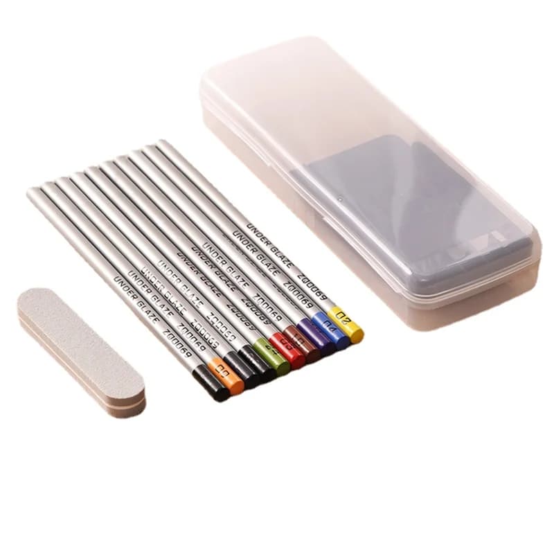 Ceramic Art Underglaze Colored Pencils Blank Hooks Coloring Pen Blank Painting Pen Ceramic DIY Set Painting Brush