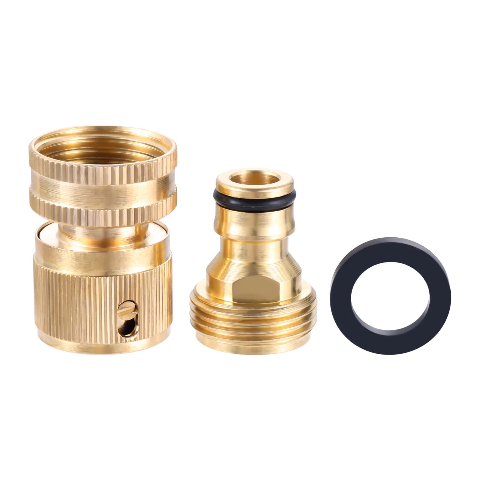 2 pcs joints for garden pipes female thread/maximum quick connector 3/4" joints solid brass adapters washing car meadow irrigation