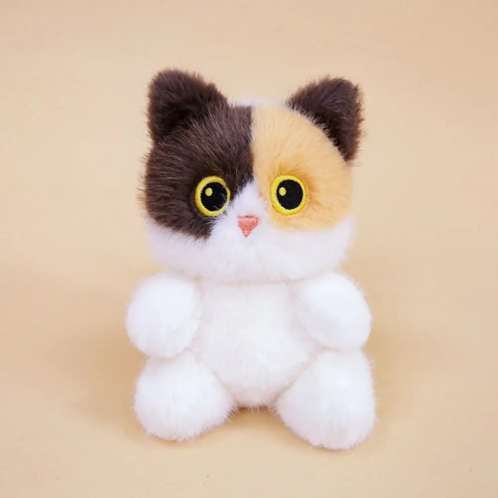 Stuffed Doll Cat Plush Toys Cute Animals Soft Cartoon Cat Pendant Lifelike Fluffy Siamese Kitten Doll Birthyday Xmas Gift