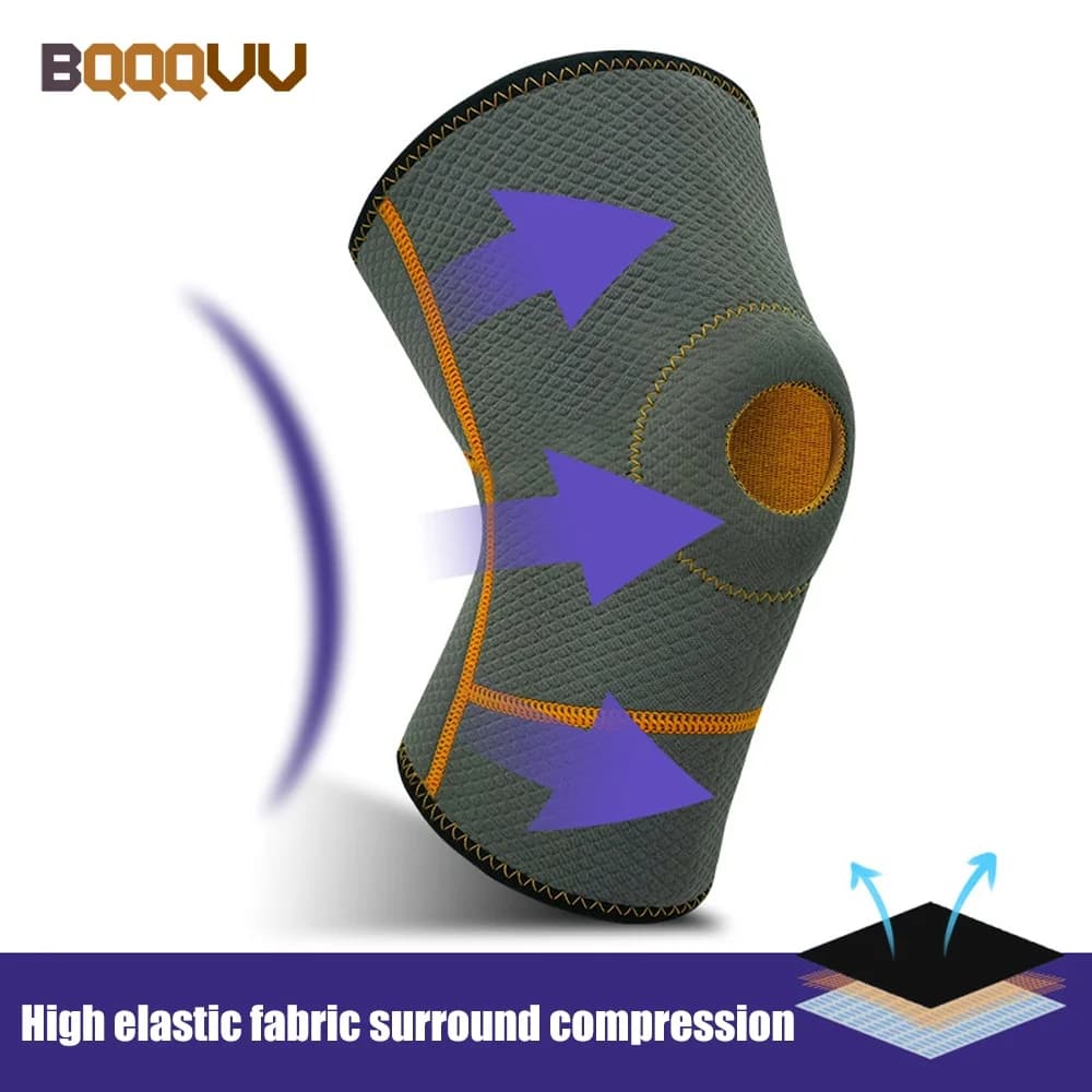 1 piece breathable knee brace, nylon compression sleeve knee brace, arthritis knee protector for articular support menicus protection