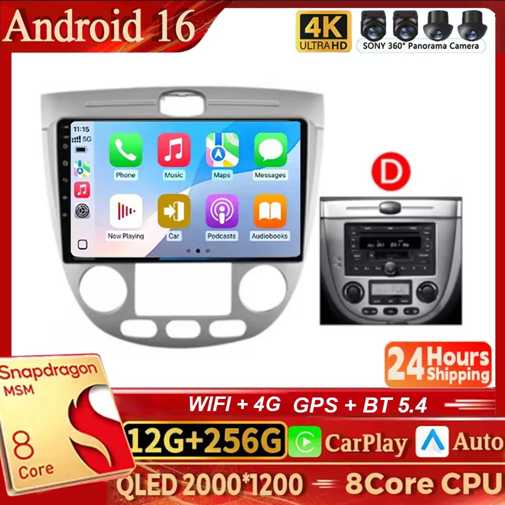 Autoradio Per Chevrolet Lacetti J200 Nubira Optra Buick Excelle Hrv Buick Excelle Hrv Suzuki Forenza Radio GPS Stereo Android 15