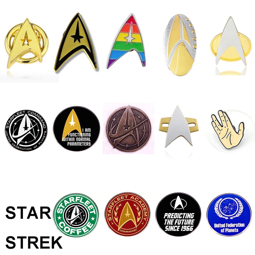 Spilla in lega con logo del film Star Trek, ispirata ai film di fantascienza, distintivo da uomo per zaino, accessori per vestiti e borse