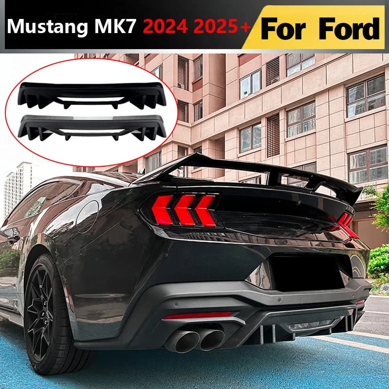 For Ford Mustang MK7 2024 2025 2026+ Car Rear Bumper Diffuser Lip Modified Splitters Spoiler Lip Lower Guard Protector Body Kits