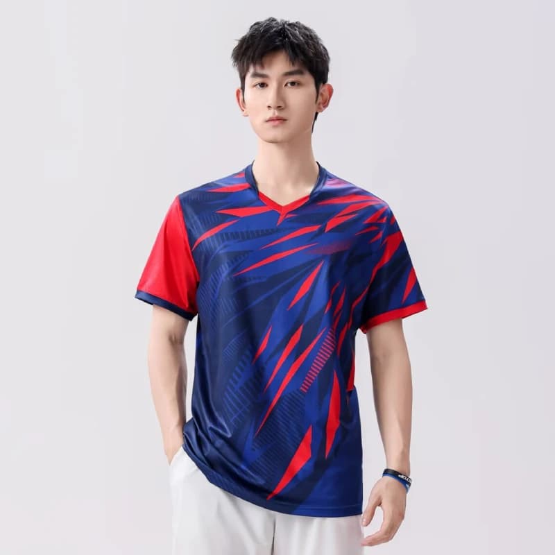 2025 Men's Badminton Suit Fast Drying Spring Male Volleyball Ping Pong Competition Training Sports Team Printing Uniform
