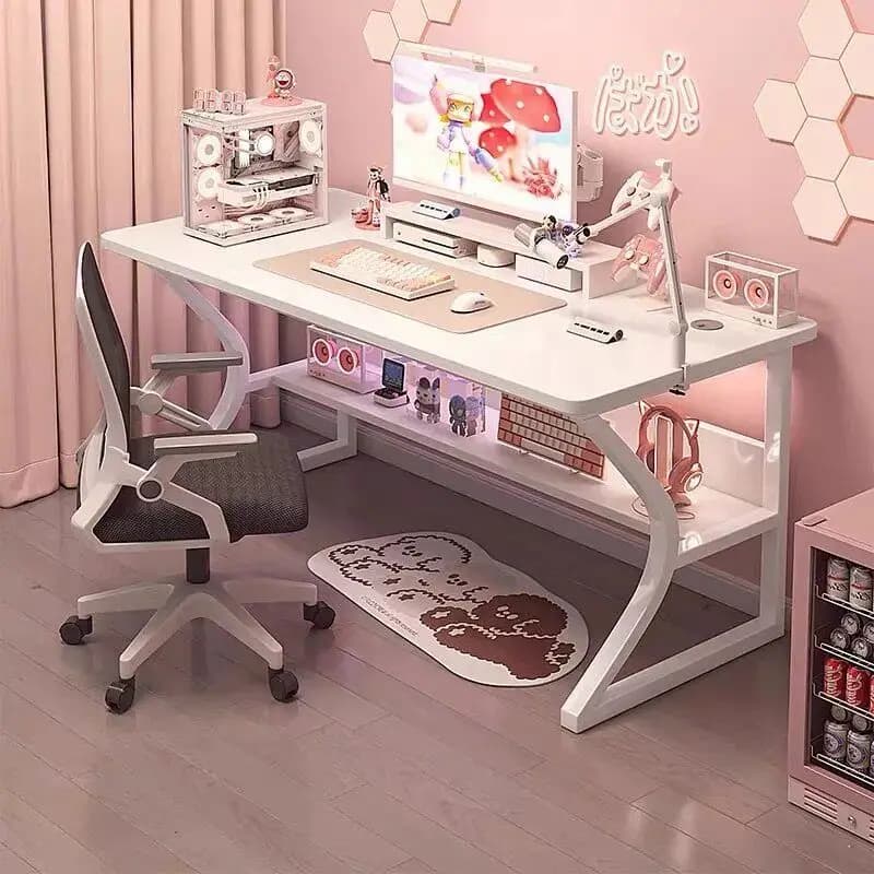 Scrivania Moderna per Computer, Lussuosa Scrivania da Studio, Scrivania per Computer di Design Mid-Century, Mesa Suspensa per Laptop, Arredamento per Casa
