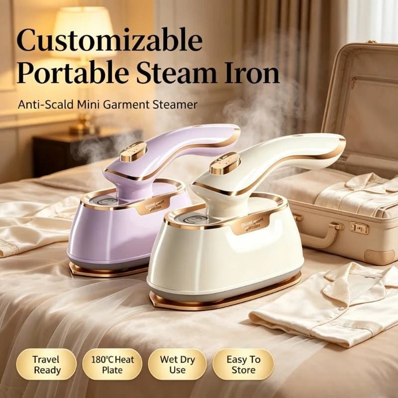 Portable Handheld Steam Clothes Iron Customizable Anti-Scald Mini Garment Steamer for Dorm Household Use