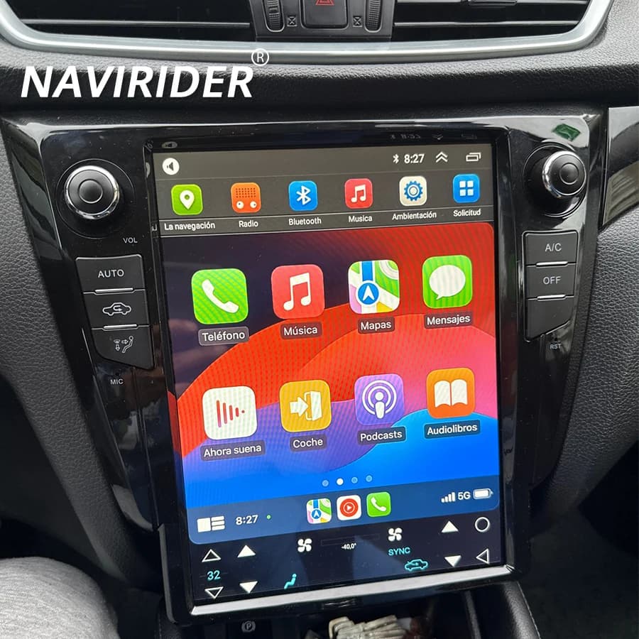 DSP Carplay Schermo Verticale Per Nissan X-Trail Xtrail X Trail T32 Qashqai J11 2012 - 2025 Navi 12.1 "Android 15 Autoradio Stereo