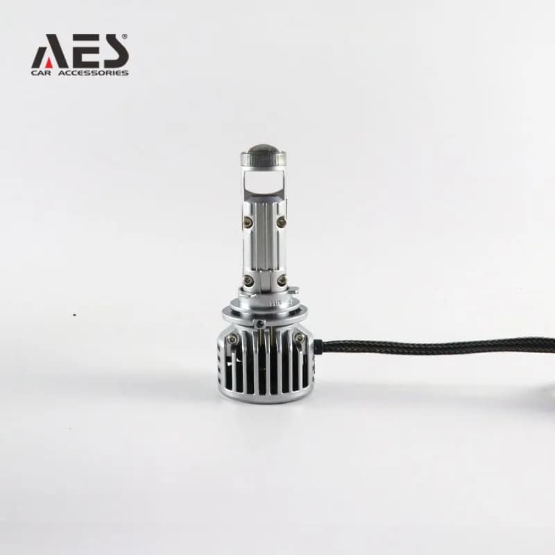 AES 2PCS Mini faro Play and Plug Lente per proiettore LED Faro per moto Fascio singolo Pluy & Plug Install