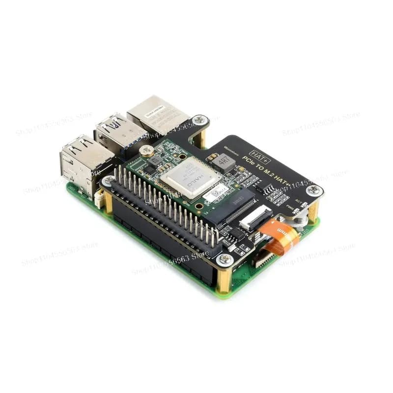 AI Hailo-8 M.2, 26TOPS processing power, compatible with Raspberry Pi 5, optional PCIe M.2 adapter card