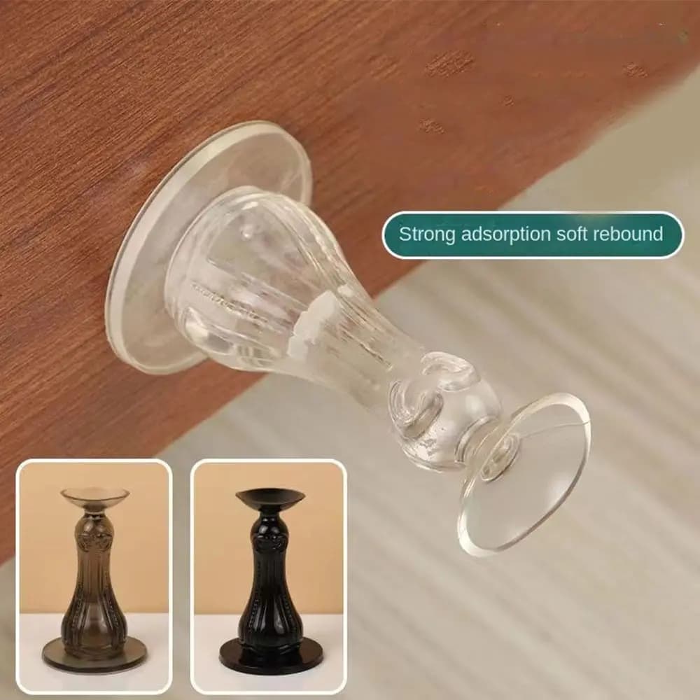Fermaporta Silenzioso Senza Foratura, Paracolpi Anticollisione in Silicone per Porta, Ferma Porta di Sicurezza per Camera da Letto