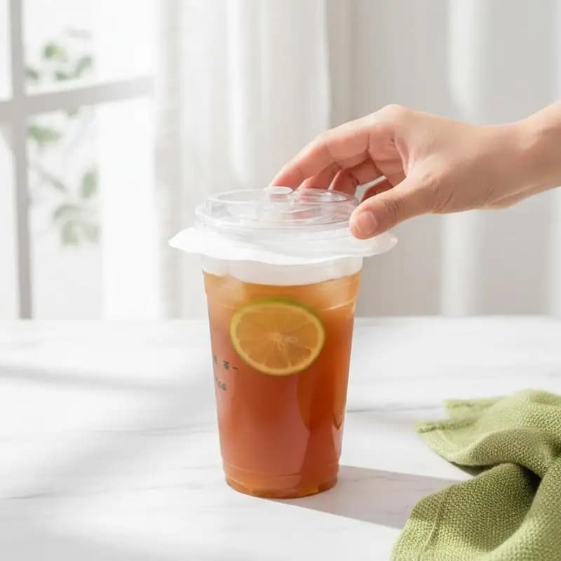 100/500Pcs Disposable Leak Proof Cup Sealing Paper, Flower Shape for Coffee Milk Tea Hot/Cold Drinks