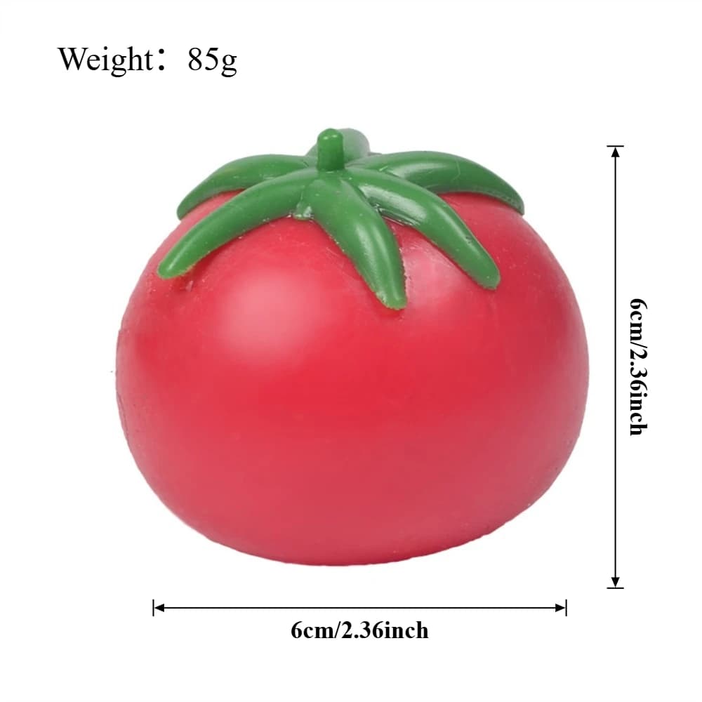Pallina Antistress a Forma di Pomodoro - Giocattolo Sensoriale Morbido per ADHD e Autismo, Giocattolo da Spremere a Lenta Risposta per Adulti e Bambini, Regalo di Natale