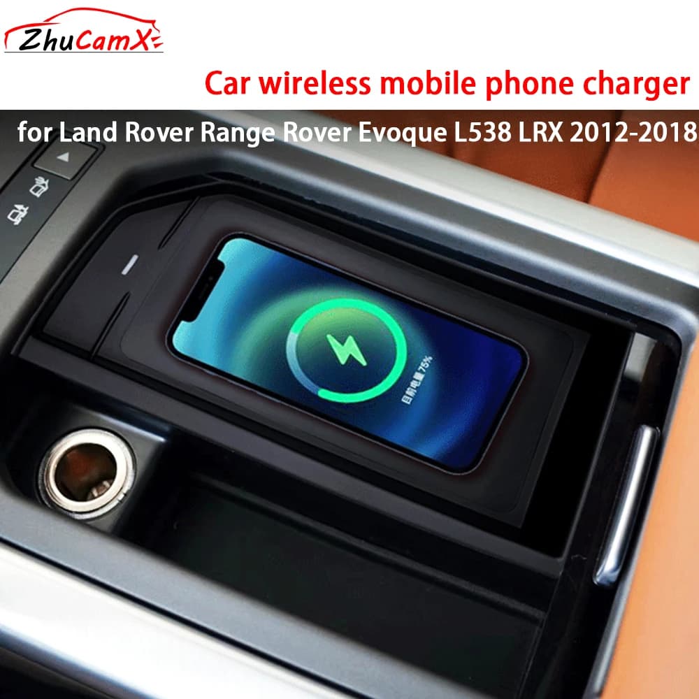 Per Land Rover Range Rover Evoque L538 LRX 2012-2018 Portabicchieri anteriori Caricatore per telefono cellulare wireless 18W Magsafe Ricarica rapida