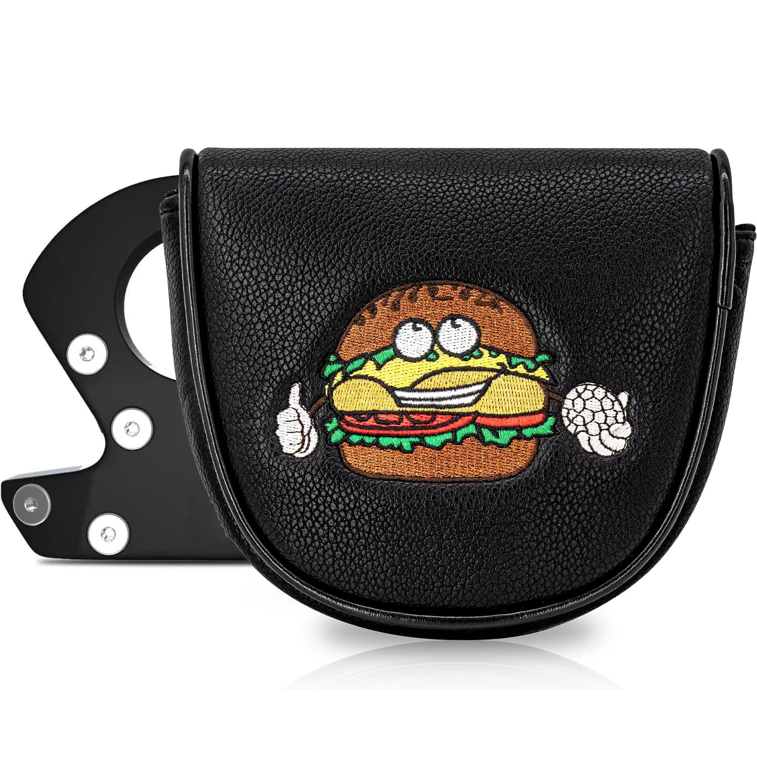 1pc Hamburg Design Style Golf Club Head Cover, Golf Putter Cover, Golf Blade Putter Cover, Semi-Circular Putter Cover