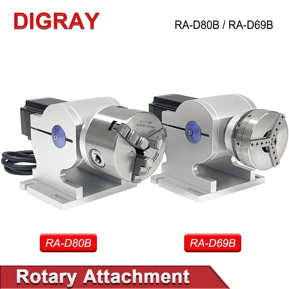 Dispositivo Rotante DIGRAY per Macchina per Incisione Laser, Asse Rotante D69B/D80B, Accessori Rotanti per Macchine per Marcatura