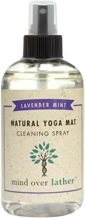 Natural cleansing spray for yoga mats, 236 ml - Cleans and restores with essential oils, lavender scent and mint