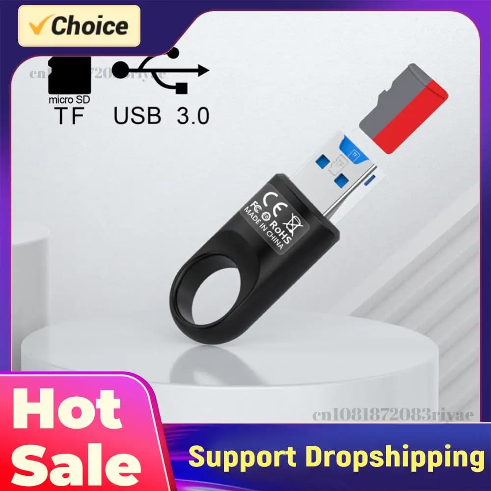 Flash Memory Card Adapter Hub High Speed USB 3.0 Memory Card Reader Adapter for TF SD PC Computer Laptop