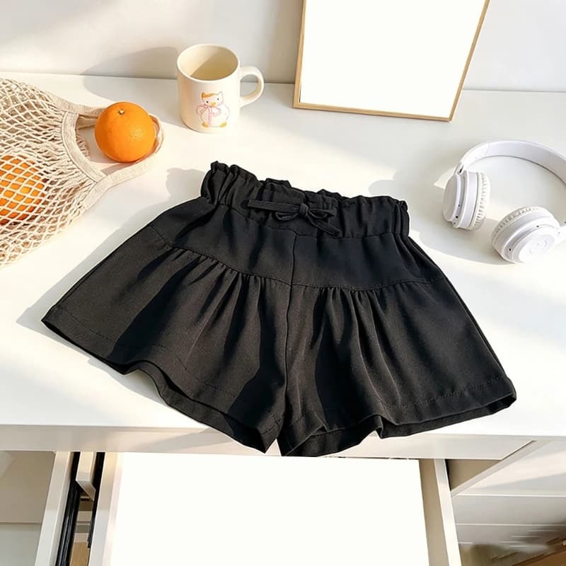 Classical Girls Elastic Waist Shorts Breathable Fabric Flower Bud Shorts For Kids 15UB
