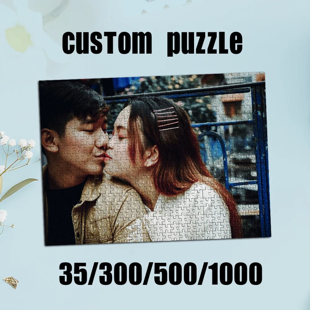 35/300/500/1000pcs Personalized Custom Photo Puzzle Customize Family Photo for Adults Family Gifts Kid Educational Toys