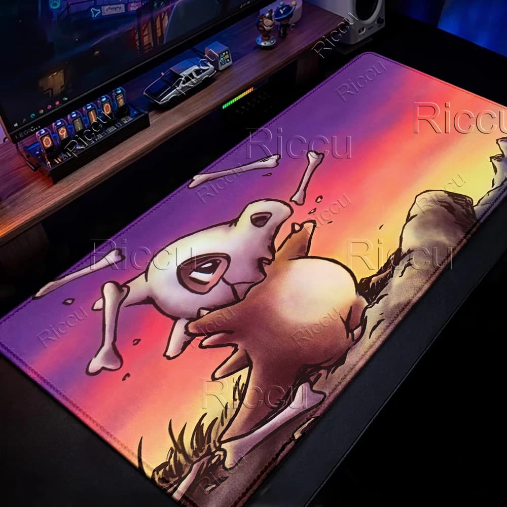 Tappetino per mouse grande XXL Pokemon, accessori per computer da ufficio e gaming, tappetino da scrivania Cubone, tappetino per tastiera, tappetino per laptop, tappeto da gaming.