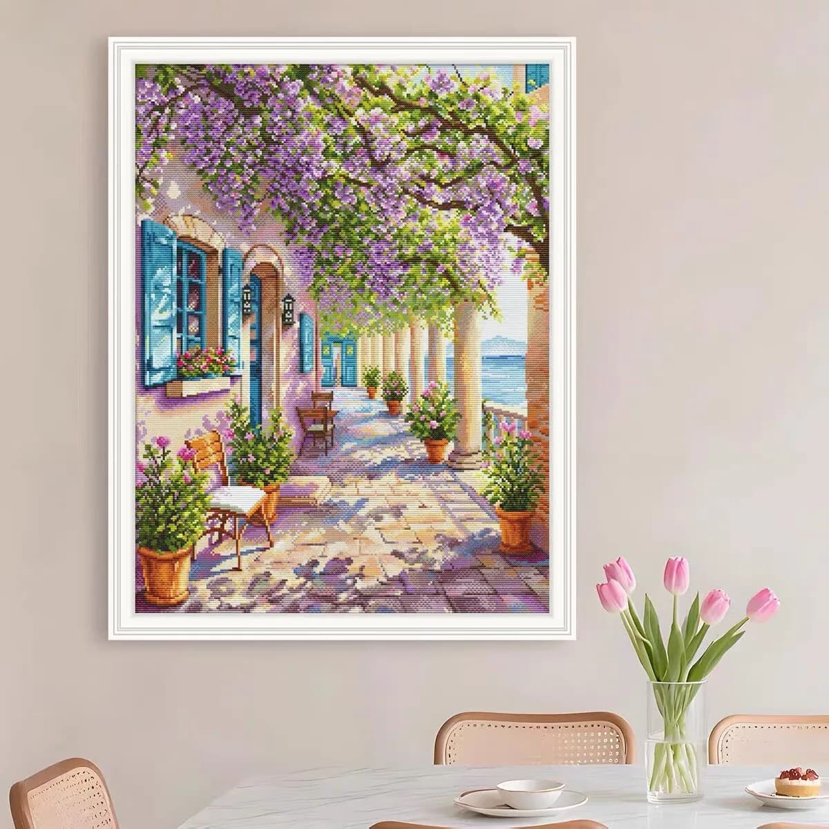 Wisteria House Cross Stitch Kits Stamped 11CT 14CT Needlework DIY Patterns Handmade Embroidery Set 83 Colors