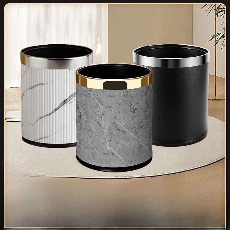 Cestino per Rifiuti a Doppio Strato Rinforzato per Bagno di Hotel, Ufficio, Ignifugo, Grande Dimensione, per Ristorante e Cucina