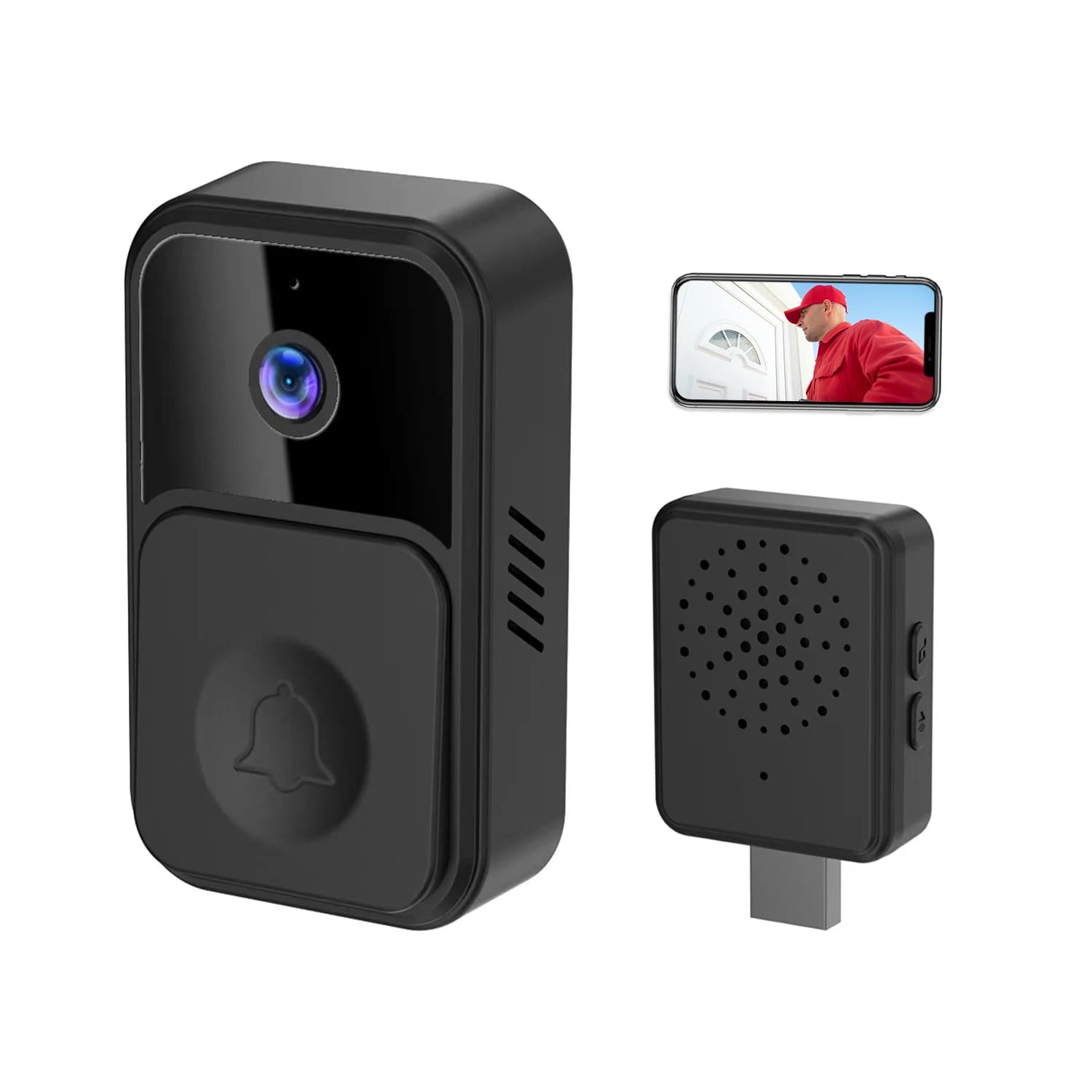 Tuya APP 720P Sveglia a basso consumo Campanello Videocitofono Citofono Videocamera visiva per porta