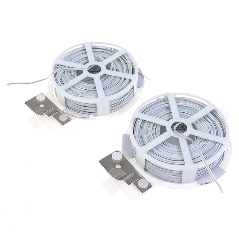 1 Pezzo (50m) di Filo Bianco Multifunzione Robusto per Giardino con Rivestimento in Plastica