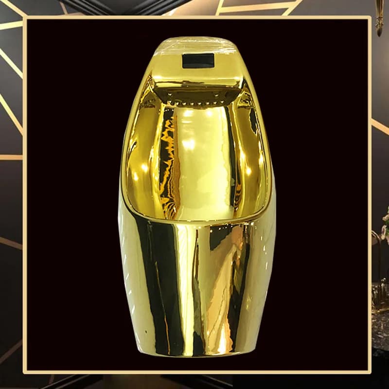 Floor orinator in gold local tyrant, orinatoio entirely gilded with induction wall orinatoio