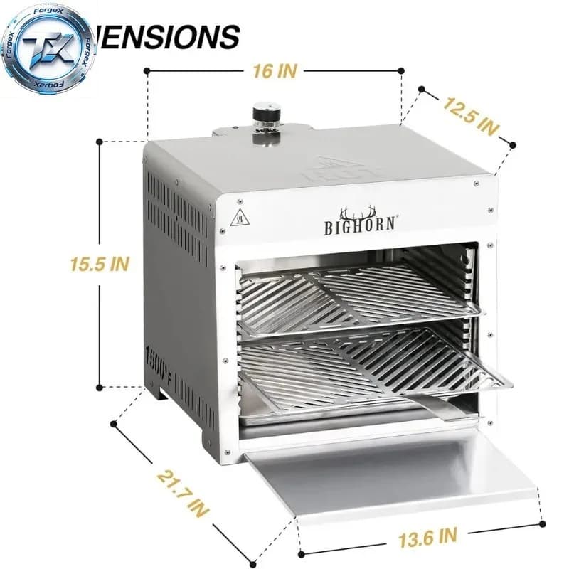 Portable 1500°F Infrared Propane Gas Grill with Pizza Stone for Outdoor Steaks and BBQ