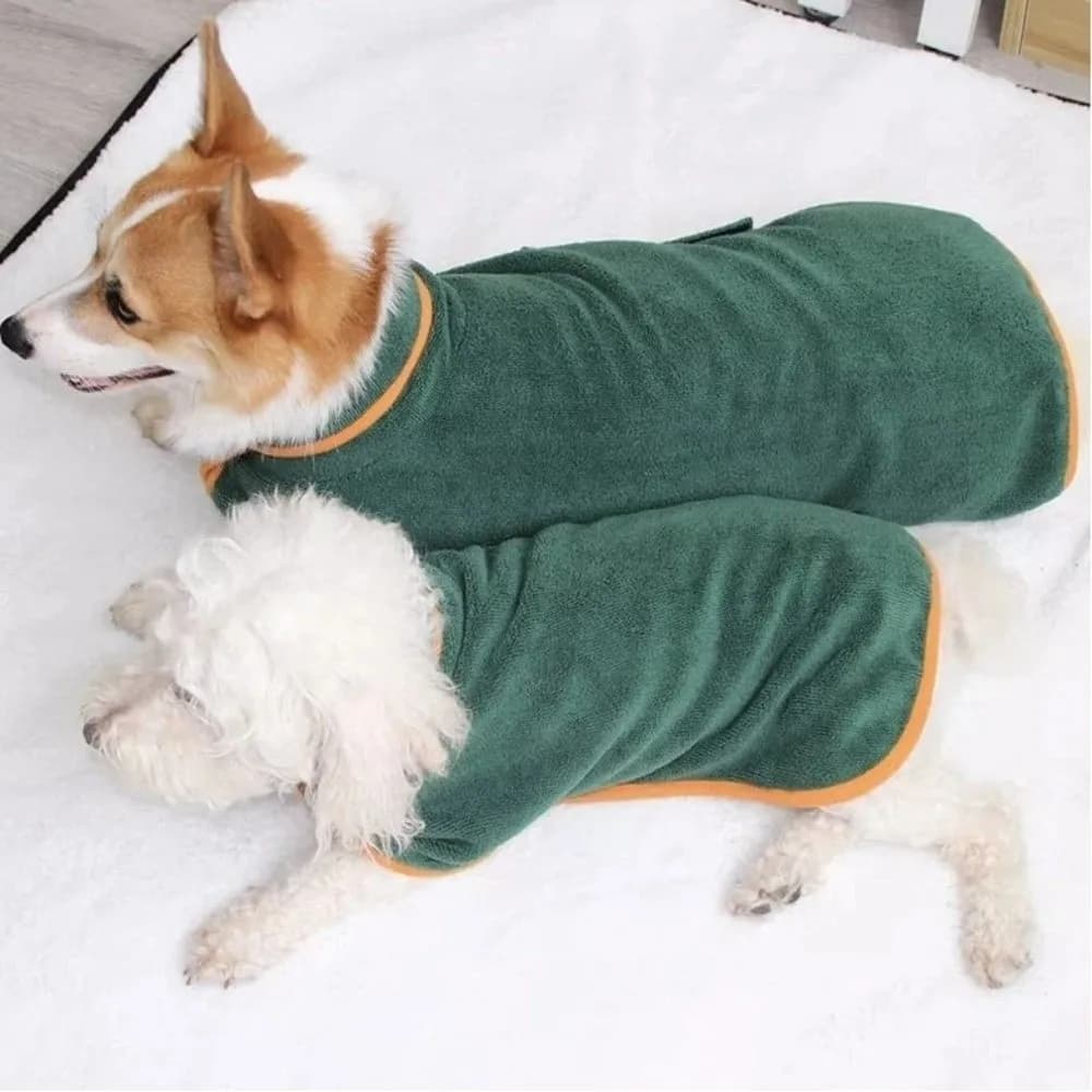 Pet Product Absorbent Dog Bathrobe Adjustable Quick Drying Pet Absorbent Bathrobe Soft Fiber Pet Drying Coat Large Small Dogs