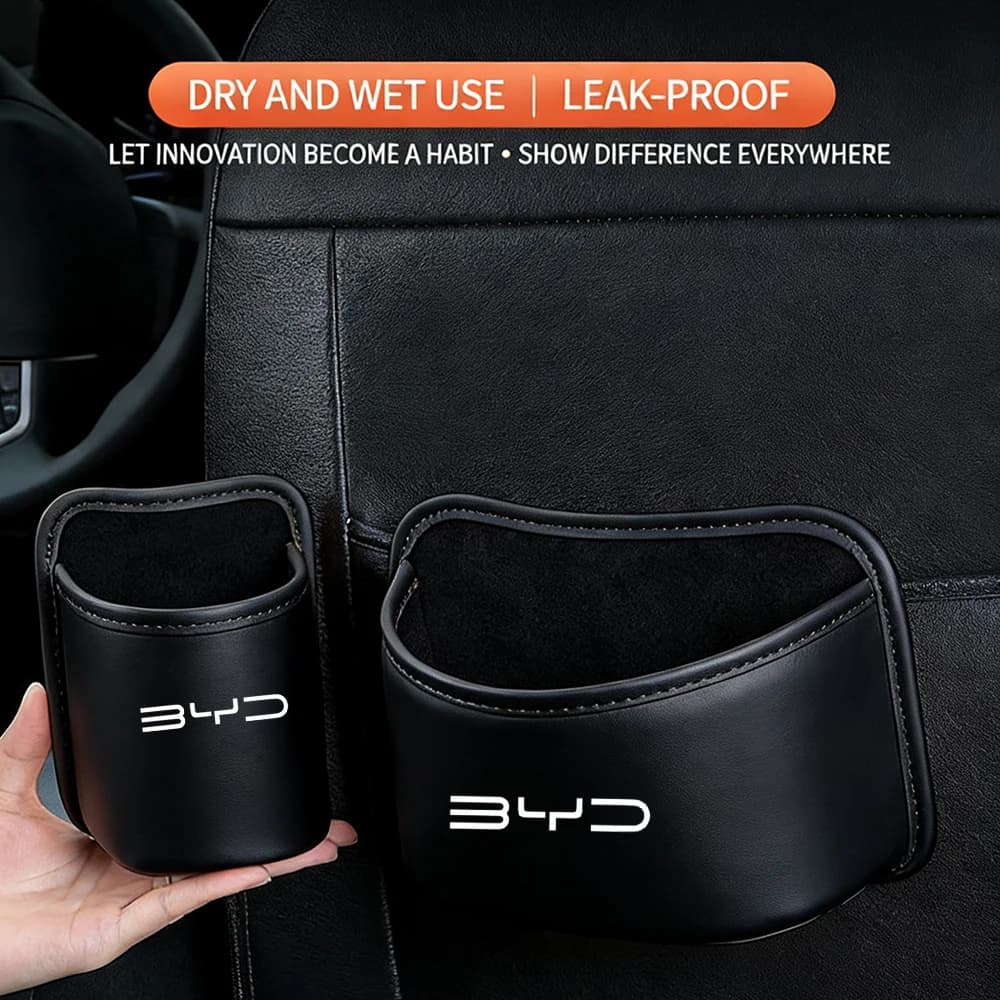 Contenitore per Rifiuti da Auto, Scatola Portaoggetti Sospesa, Portabicchieri per Portiera Auto per BYD Atto 3 Seal Seagull SHARK Dolphin Song Yuan